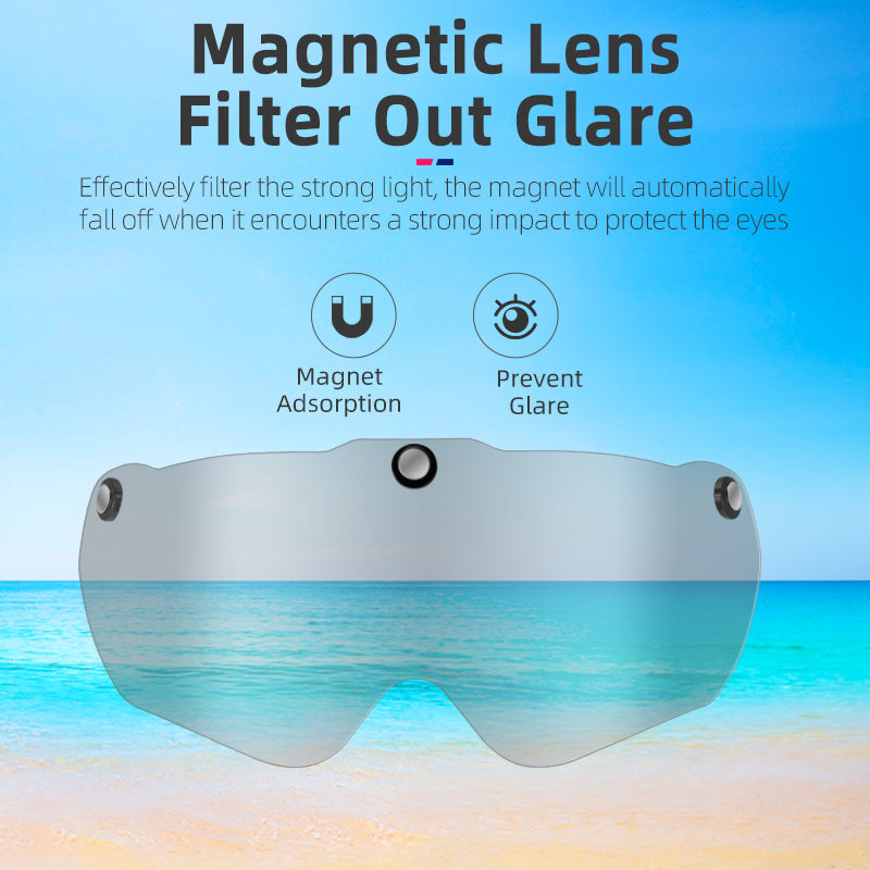 ROCKBROS Ultralight Magnetic Goggles Rear Light Cycling Helmet