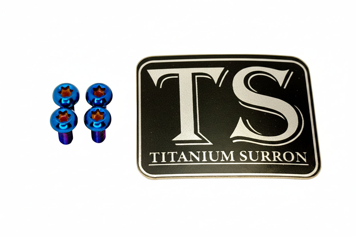 Formula Brake Reservoir Cap Titanium Bolts | Grade 5 Ti | Burnt Blue