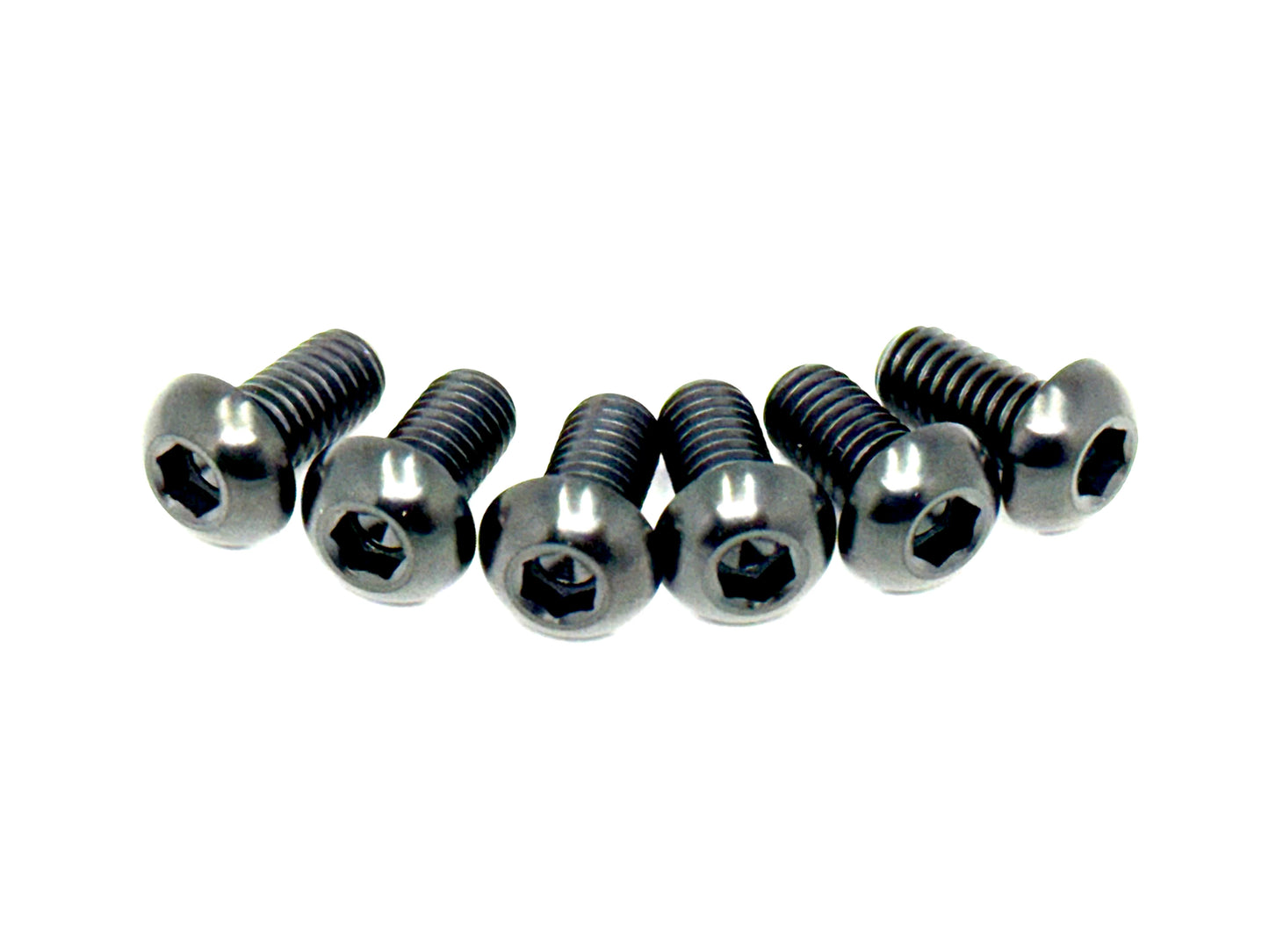 Anodized titanium rear rotor screws (M6x12mm) for the Surron, Talaria, Segway, 79 Bike, Rerode, E-Ride Pro in black.
