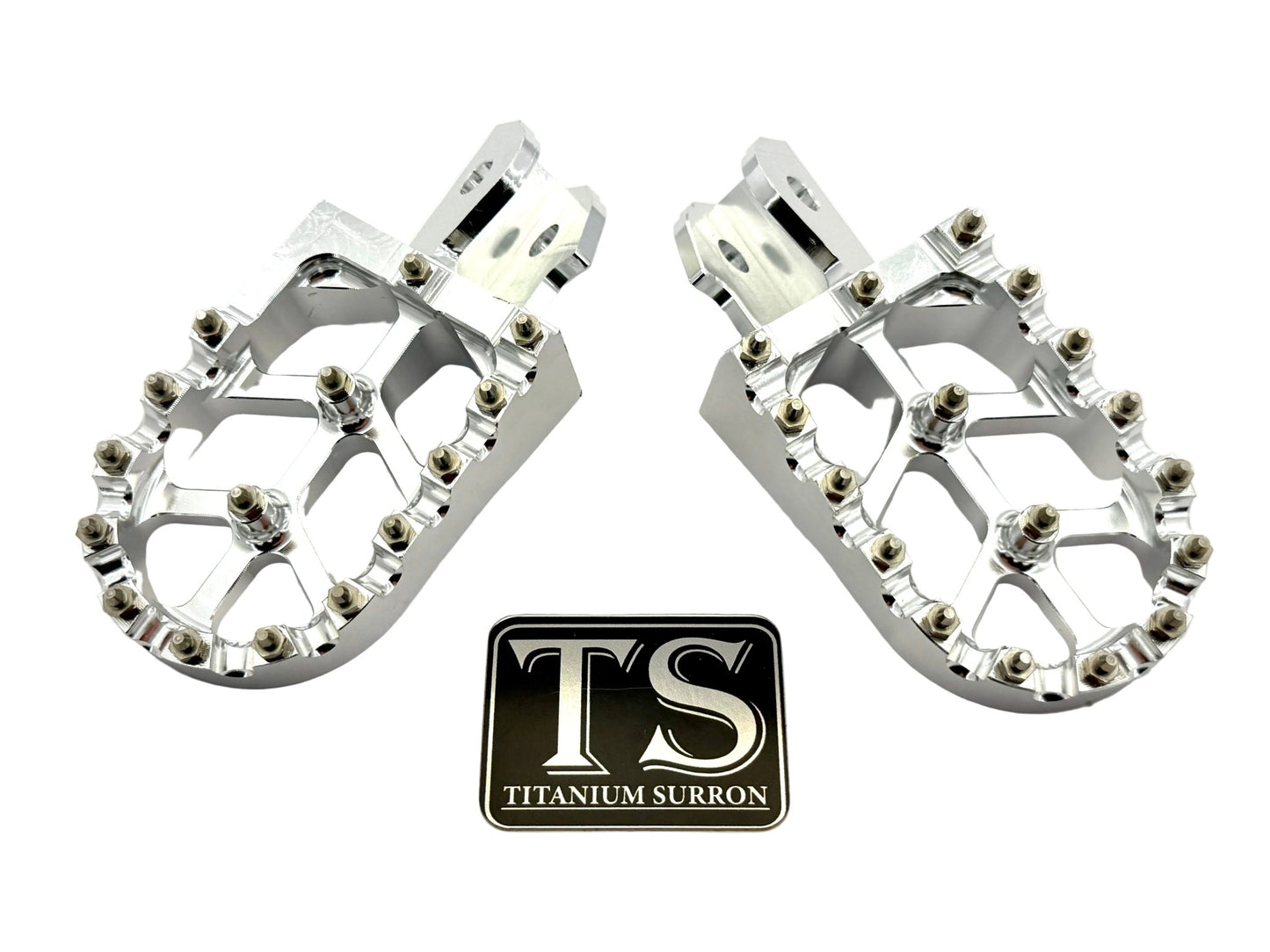 Anodized Aluminum Foot Pegs for Surron and Similar E - moto