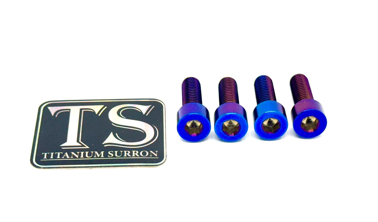 burnt blue e-moto titanium handle bar/ stem bolts