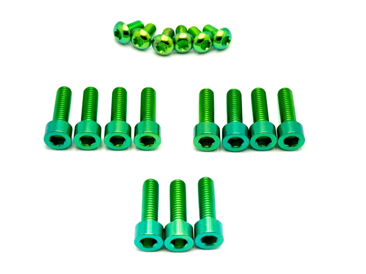 FastAce Fork Titanium Bolt Kits Surron, Talaria, E-Ride Pro and other E-moto 17 Piece Kit in Green