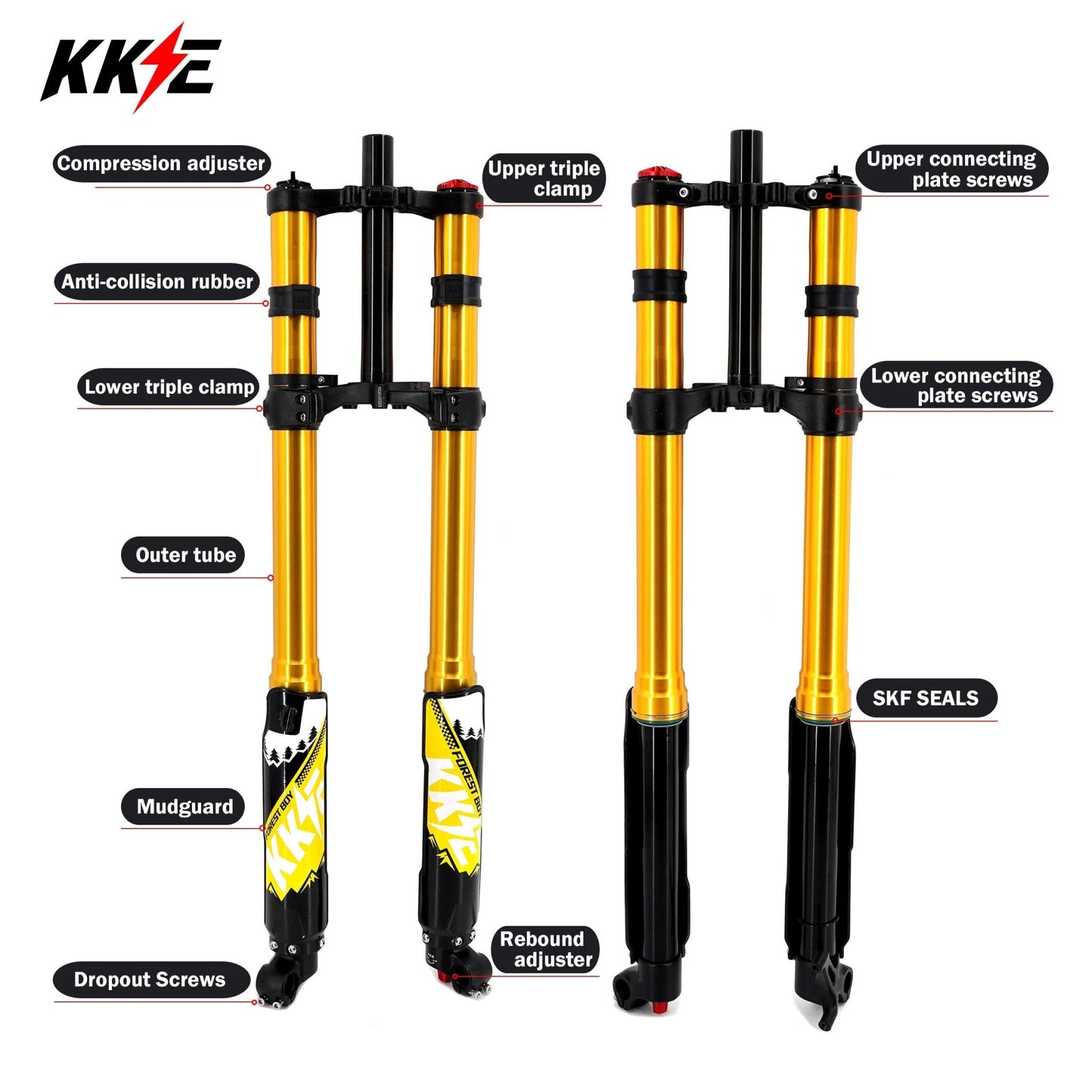 KKE 35MM Upgraded 5.5 Version Front Fork Surron, E - Ride Pro - SS 2.0, Talaria