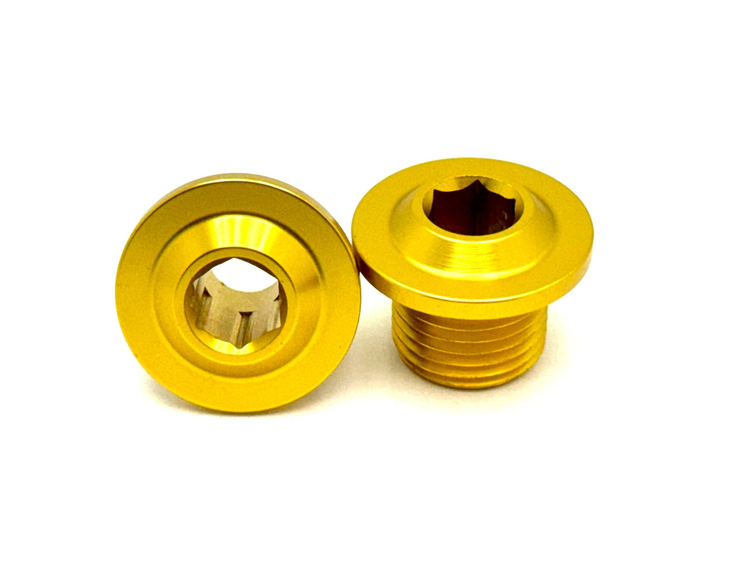 Two gold titanium bolts for KKE forks. M16-15mm.