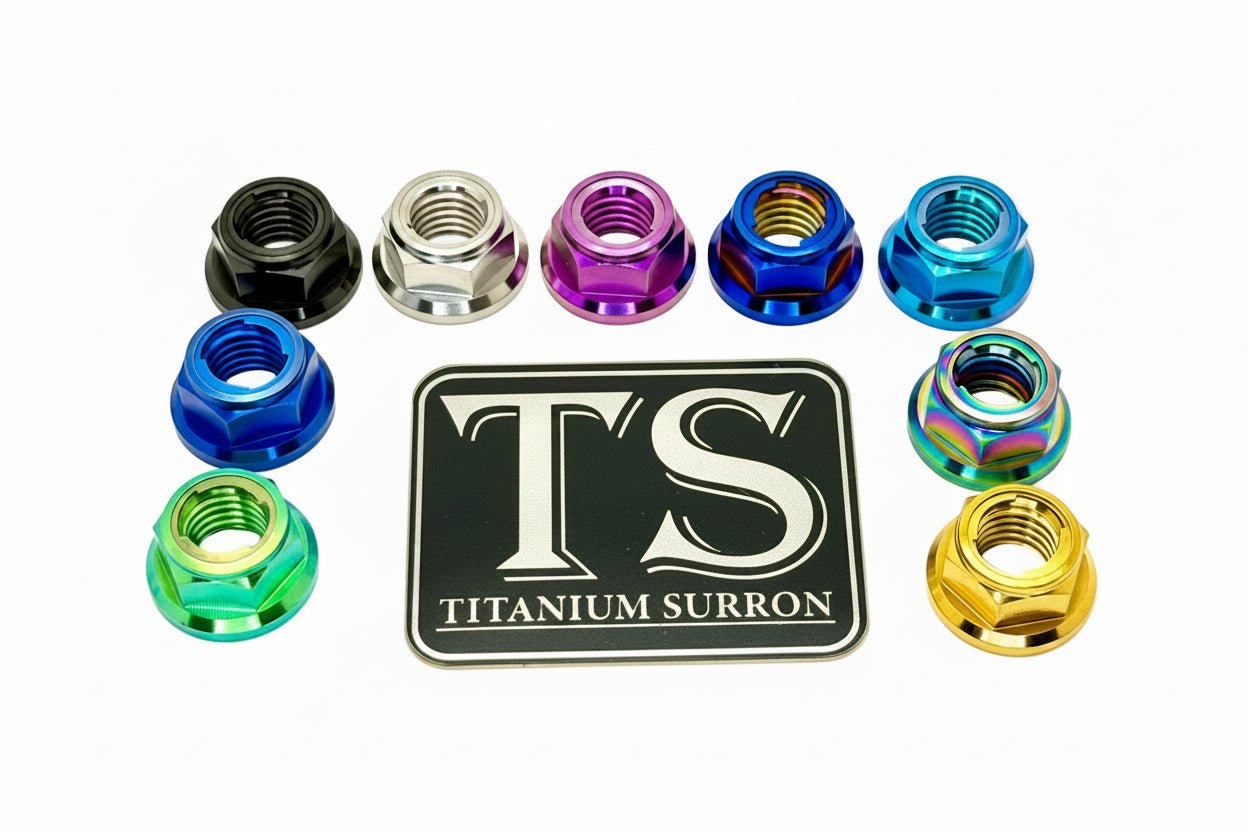 M10x1.5mm Titanium Grade 5 6AL-4V DIN 6923 Locking Flange Nut (Aerospace Grade)