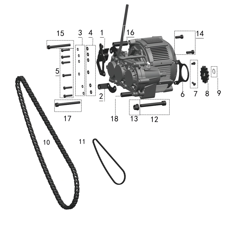 Motor and Gearbox for Talaria MX3 / MX4 – Titanium Surron