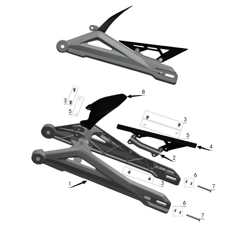 Talaria MX3 and MX4 Swingarm and Hardware