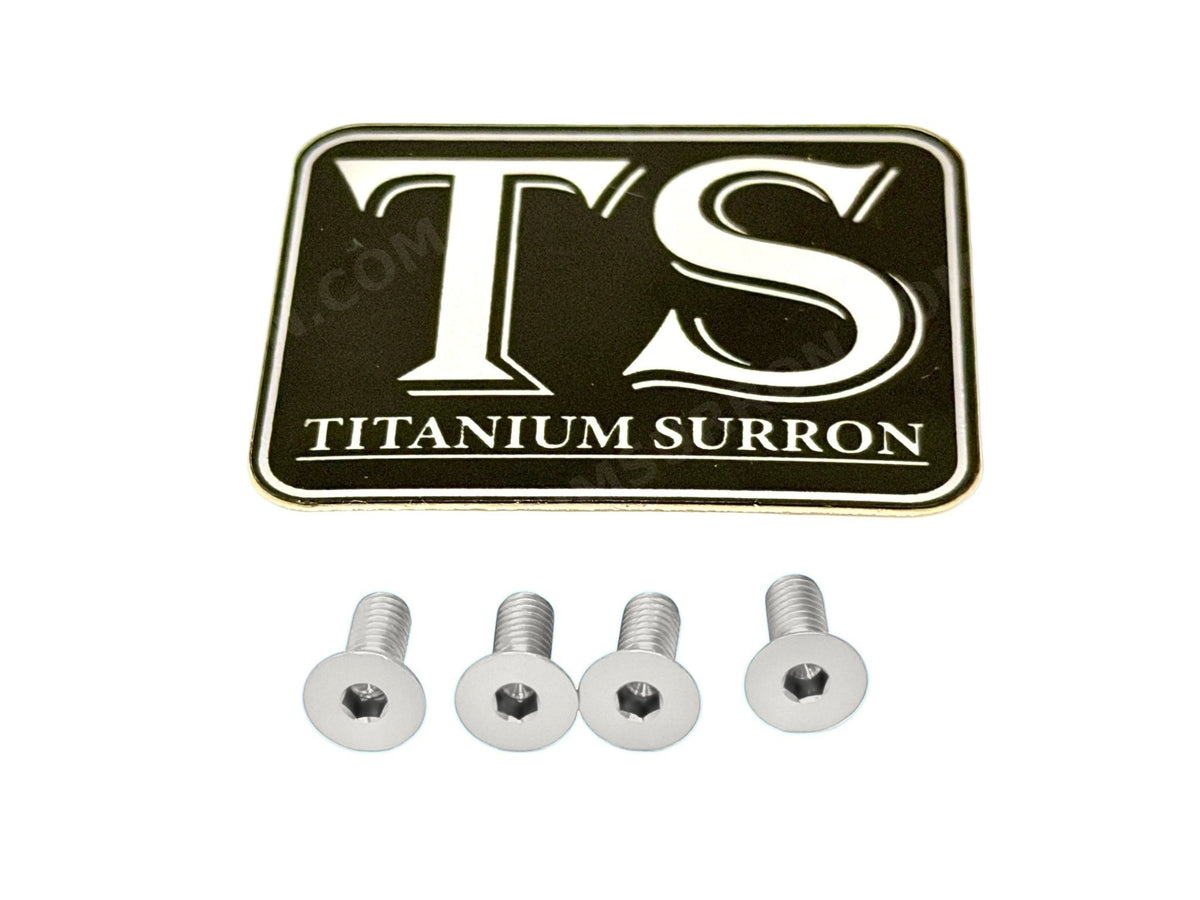 Titanium Baja Designs Squadron & S2 Headlight Cover Plate Bolts - Silver
