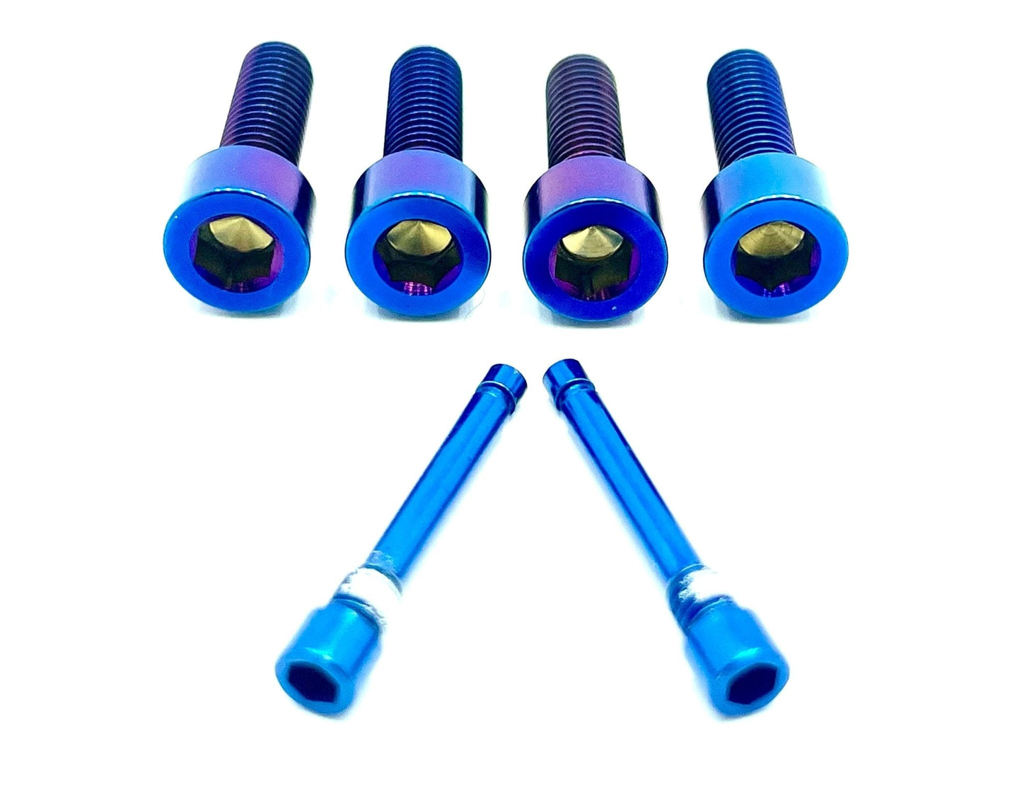 Burnt Blue Titanium Brake Caliper Bolt Kit, for Surron, Talaria, 79 Bike, Rerode, E-Ride Pro, Pro SS, & Segway