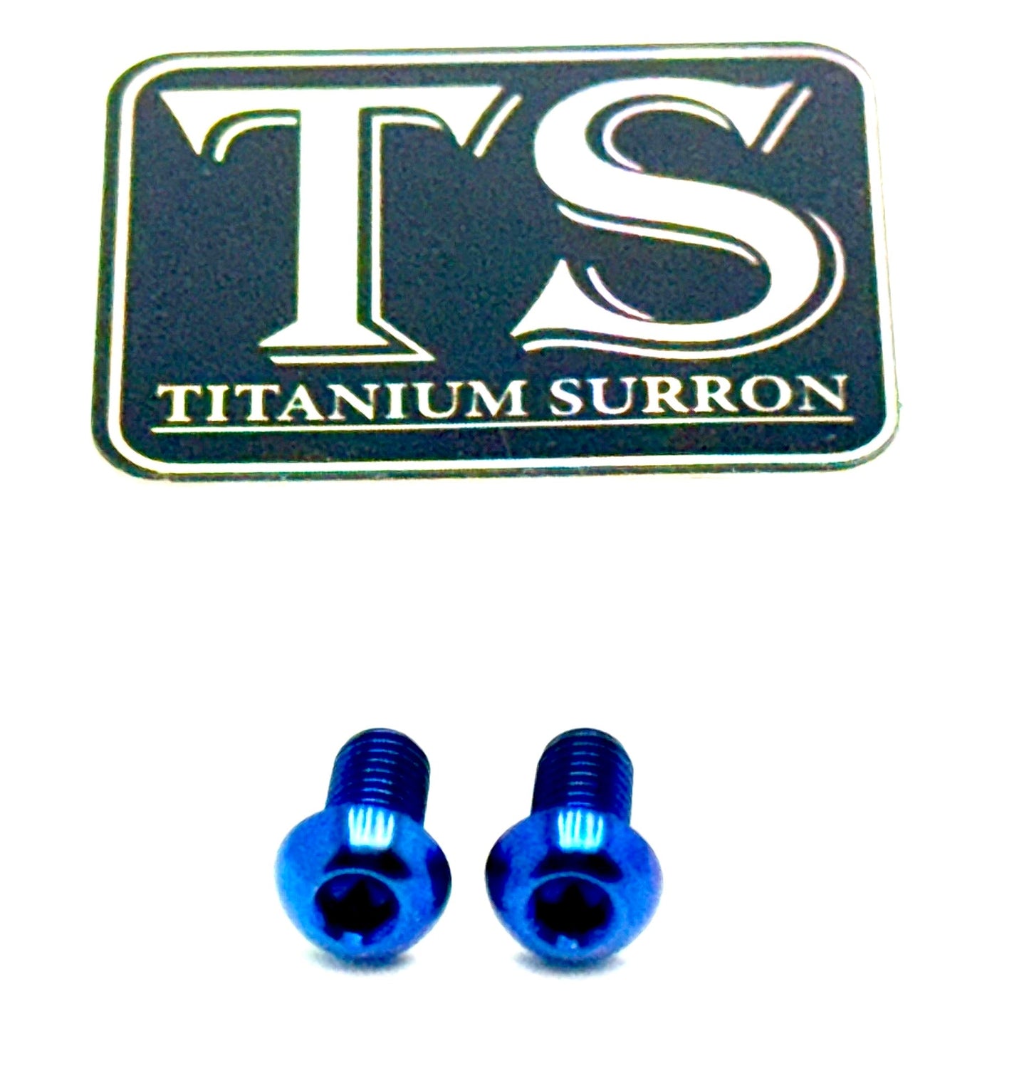 Titanium Chain Guard Bolts (Set of Two) Talaria XXX, MX3, MX4 in blue.