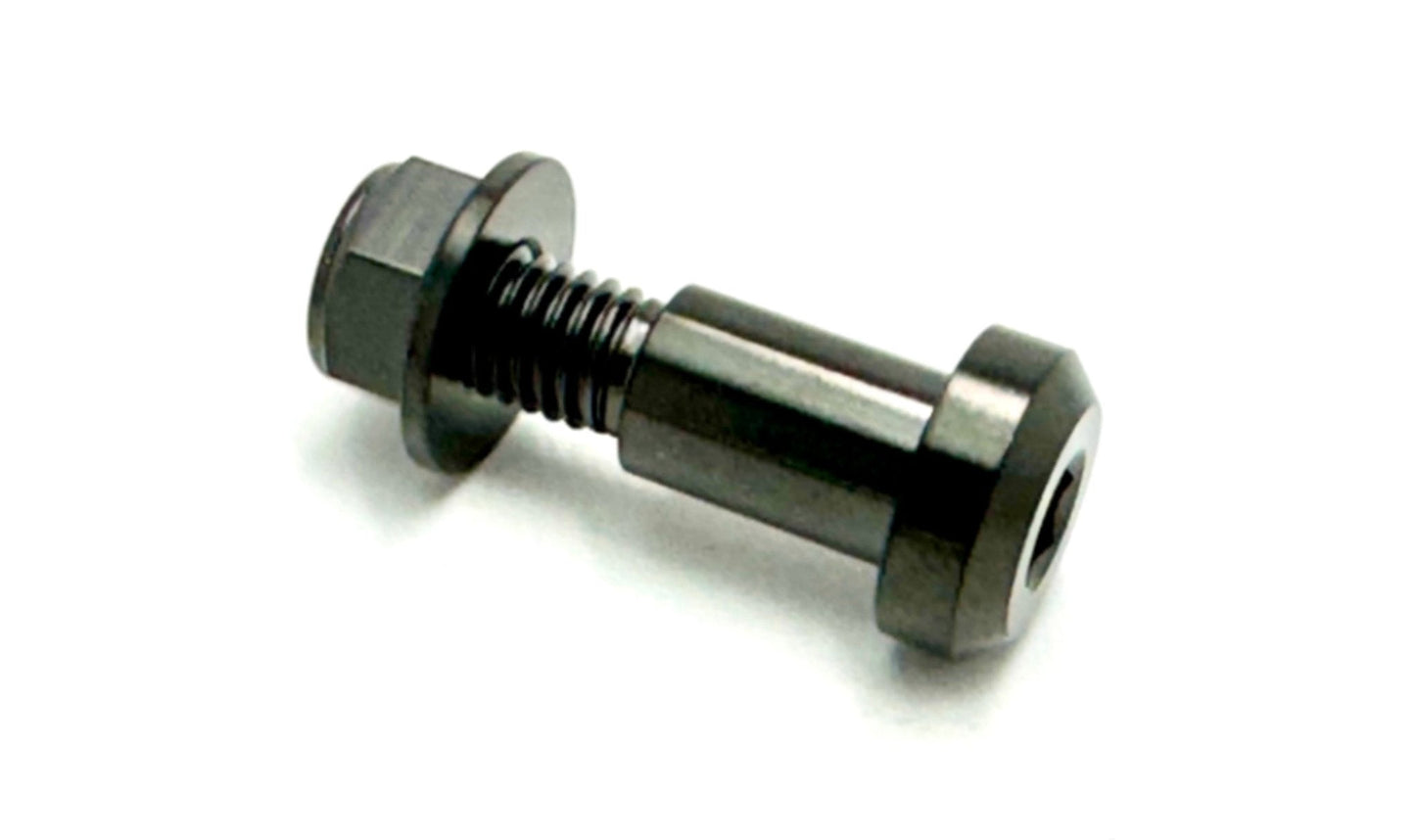 Anodized titanium kickstand bolt and nut set in black for the Talaria MX3, MX4, and XXX.