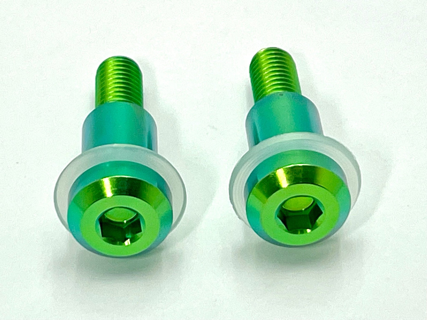 Green Titanium Rear Suspension triangle Bolts for the Surron Light Bee and Segway X260 and X160