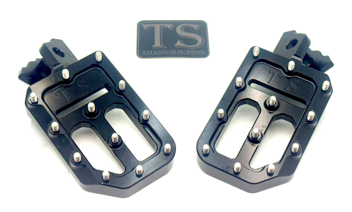 TS Custom Foot Pegs Featuring Titanium Grips for E - moto
