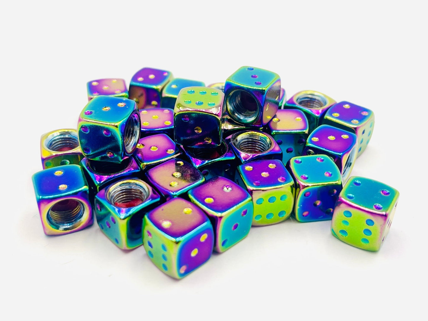 Valve Stem Caps Dice (Set of Four) Anodized