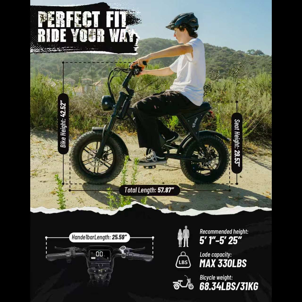Ride Revolt Mini V8 electric bike - photo 8