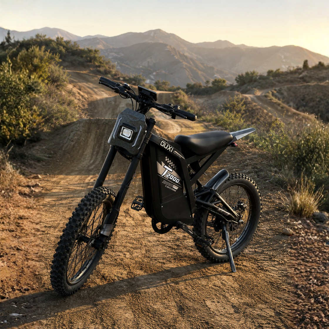 Ride Revolt T2000 dirt-bike-style electric bike in Charcoal - main view