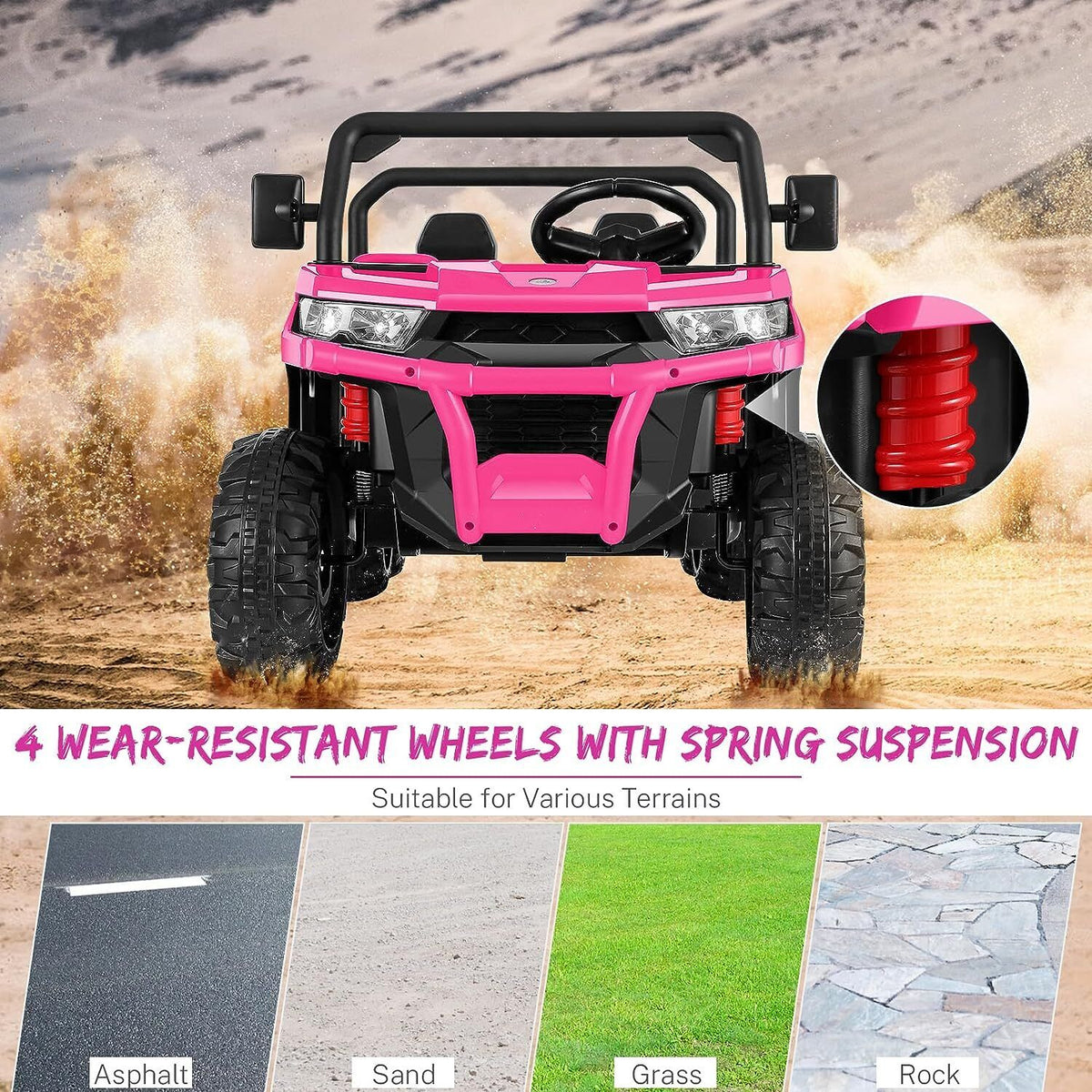 2 Seater 24V Dump Truck Ride On Car with Electric Dump Bed & Shovel - Remote Controlled