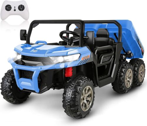 2-Seater 24V Electric UTV Car with 4WD and Dump Bed for Kids - Powerful Off-Road Adventure Vehicle