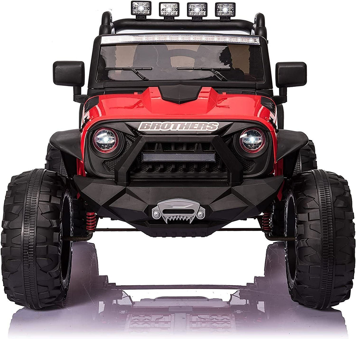 2-Seater 24V Kids Electric Jeep with Remote Control, 3 Speeds, and LED Lights