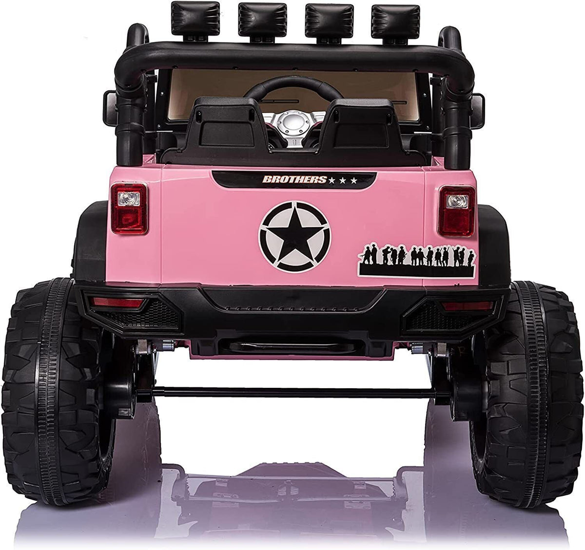 2-Seater 24V Kids Electric Jeep with Remote Control, 3 Speeds, and LED Lights