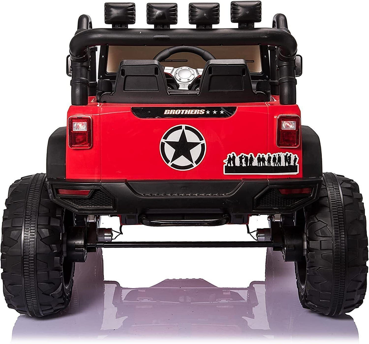 2-Seater 24V Kids Electric Jeep with Remote Control, 3 Speeds, and LED Lights