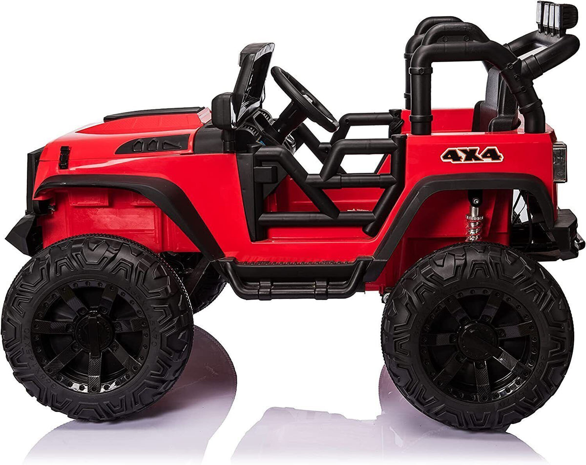 2-Seater 24V Kids Electric Jeep with Remote Control, 3 Speeds, and LED Lights