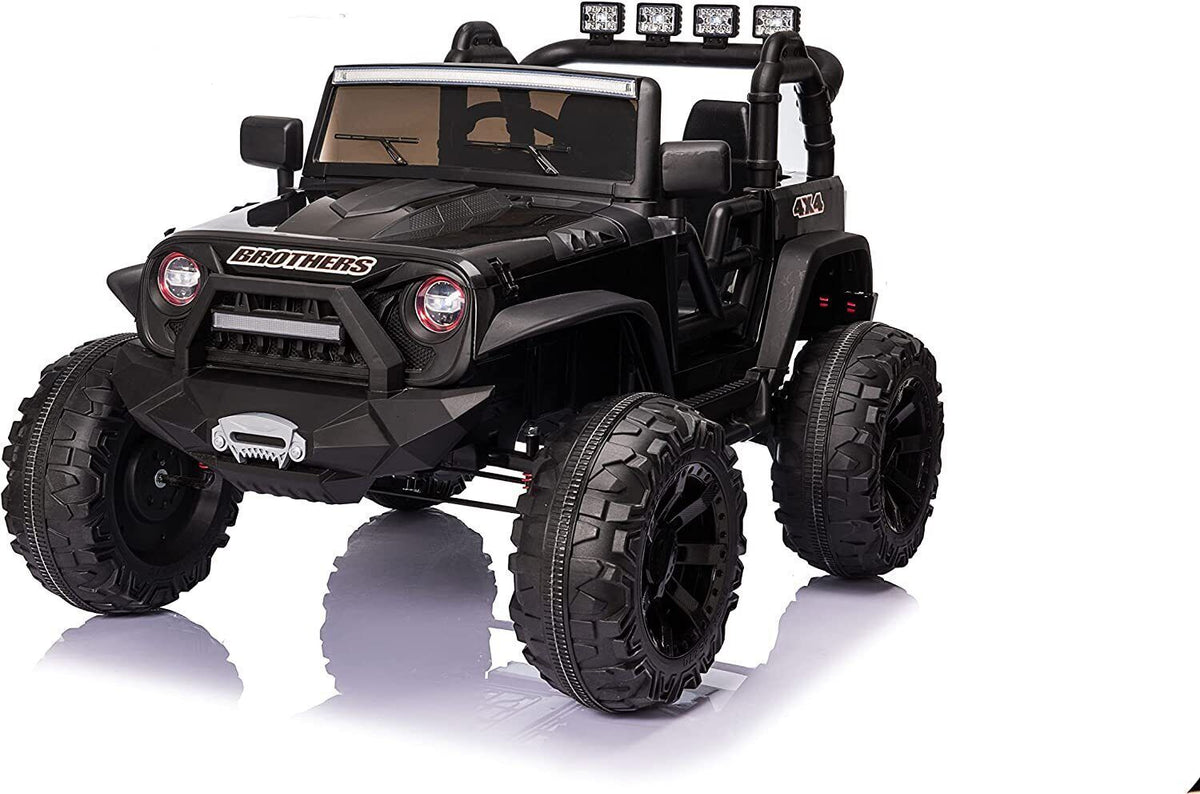 2-Seater 24V Kids Electric Jeep with Remote Control, 3 Speeds, and LED Lights