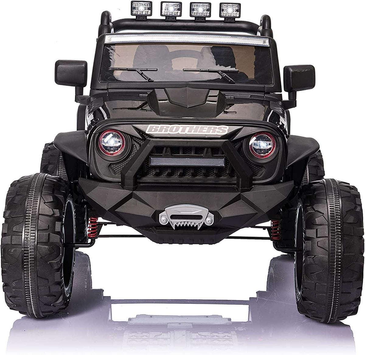 2-Seater 24V Kids Electric Jeep with Remote Control, 3 Speeds, and LED Lights