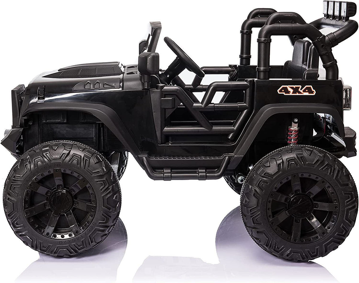 2-Seater 24V Kids Electric Jeep with Remote Control, 3 Speeds, and LED Lights