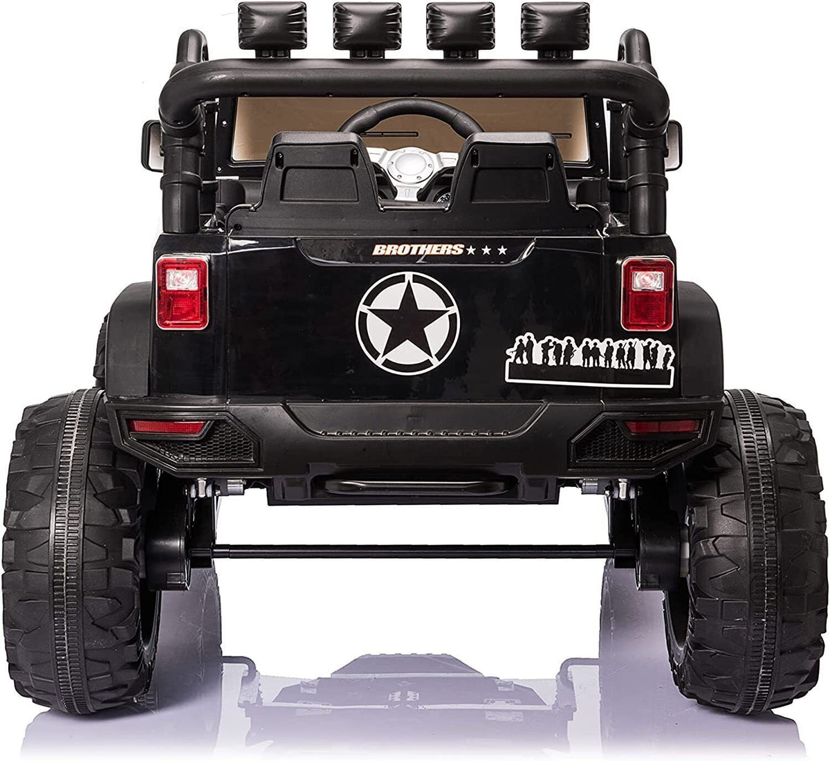 2-Seater 24V Kids Electric Jeep with Remote Control, 3 Speeds, and LED Lights