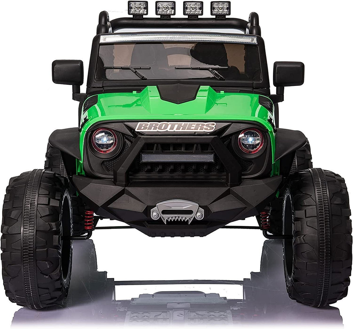 2-Seater 24V Kids Electric Jeep with Remote Control, 3 Speeds, and LED Lights