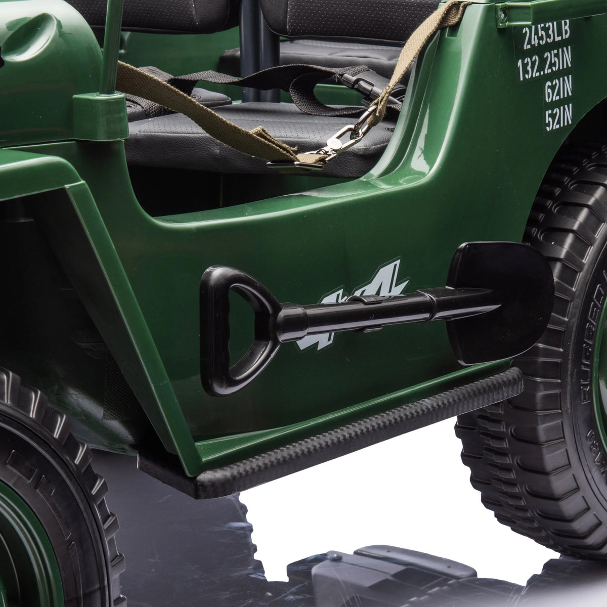 24V Magic Cars Military Willy Jeep 3 Seater Electric Ride on