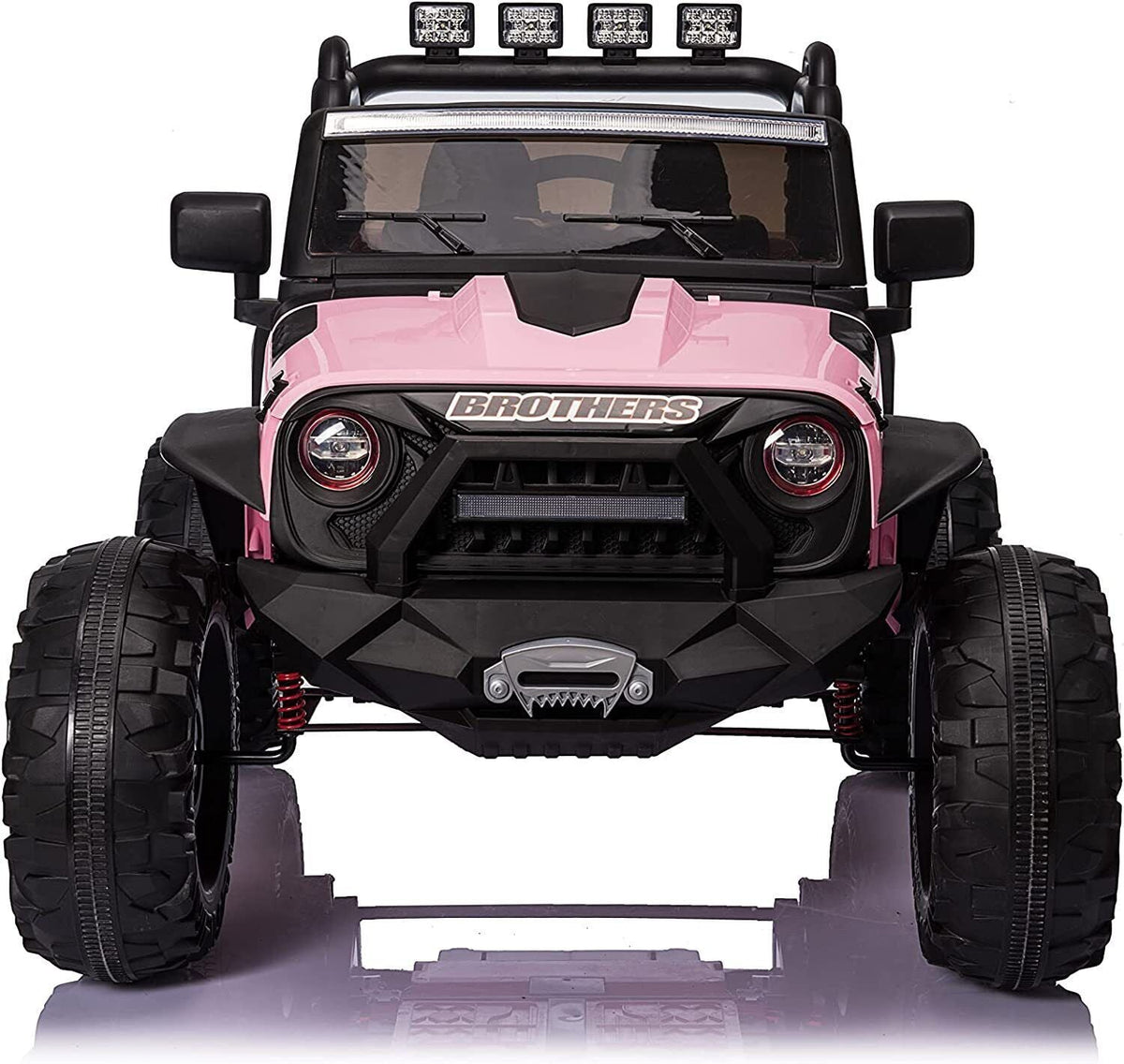 2-Seater 24V Kids Electric Jeep with Remote Control, 3 Speeds, and LED Lights