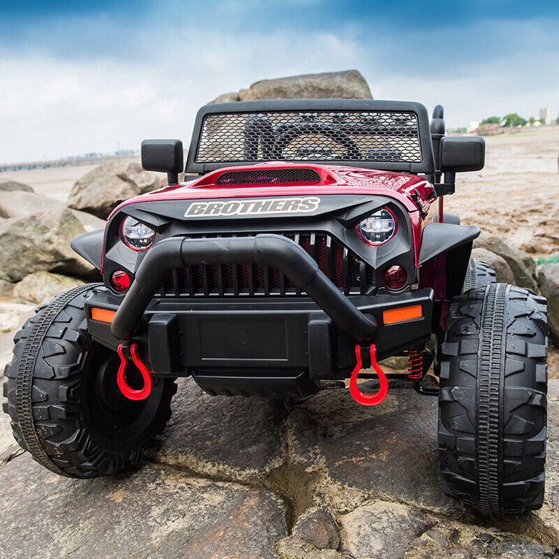 24V JEEP Double Drive Kids Ride-On Car with 200W*2 Motors and 12V9AH*2 Batteries - Parental Remote Control Included