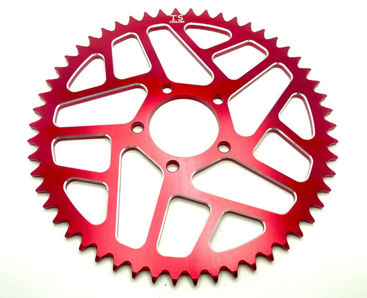 Red 54/ 58 Tooth Sprocket 5 Hole Made for 420 Chains. FitsSurron, Talaria, 79 Bike, Rerode, E-Ride Pro, Pro SS, Segway & more