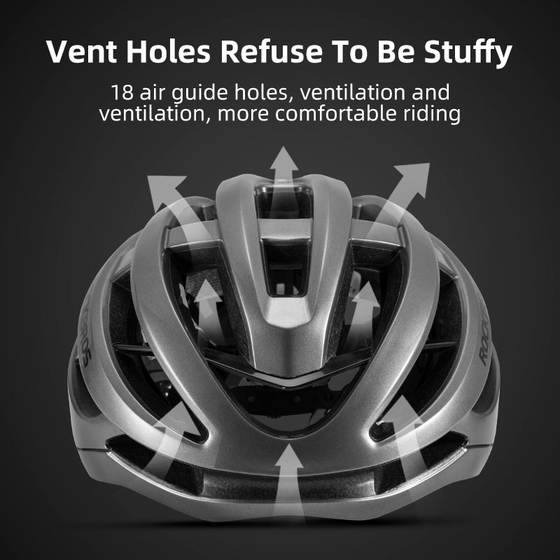 ROCKBROS Unisex Road Bike Helmet for Adults - Integrated Design for MTB and Road