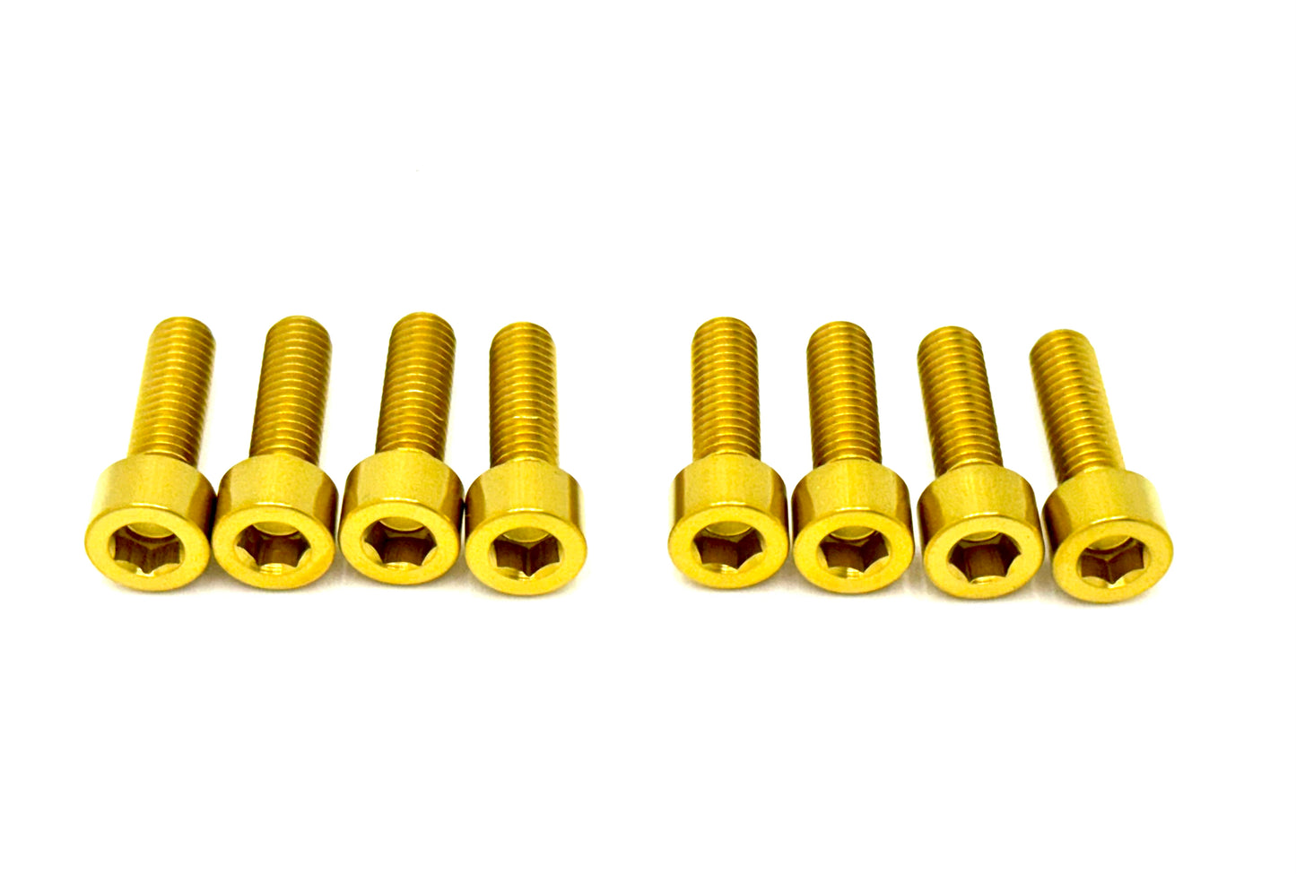 Anodized titanium direct mount stem bolts (M6x20mm). Custom for the Surron, Talaria, Segway, 79 Bike, Rerode in gold.