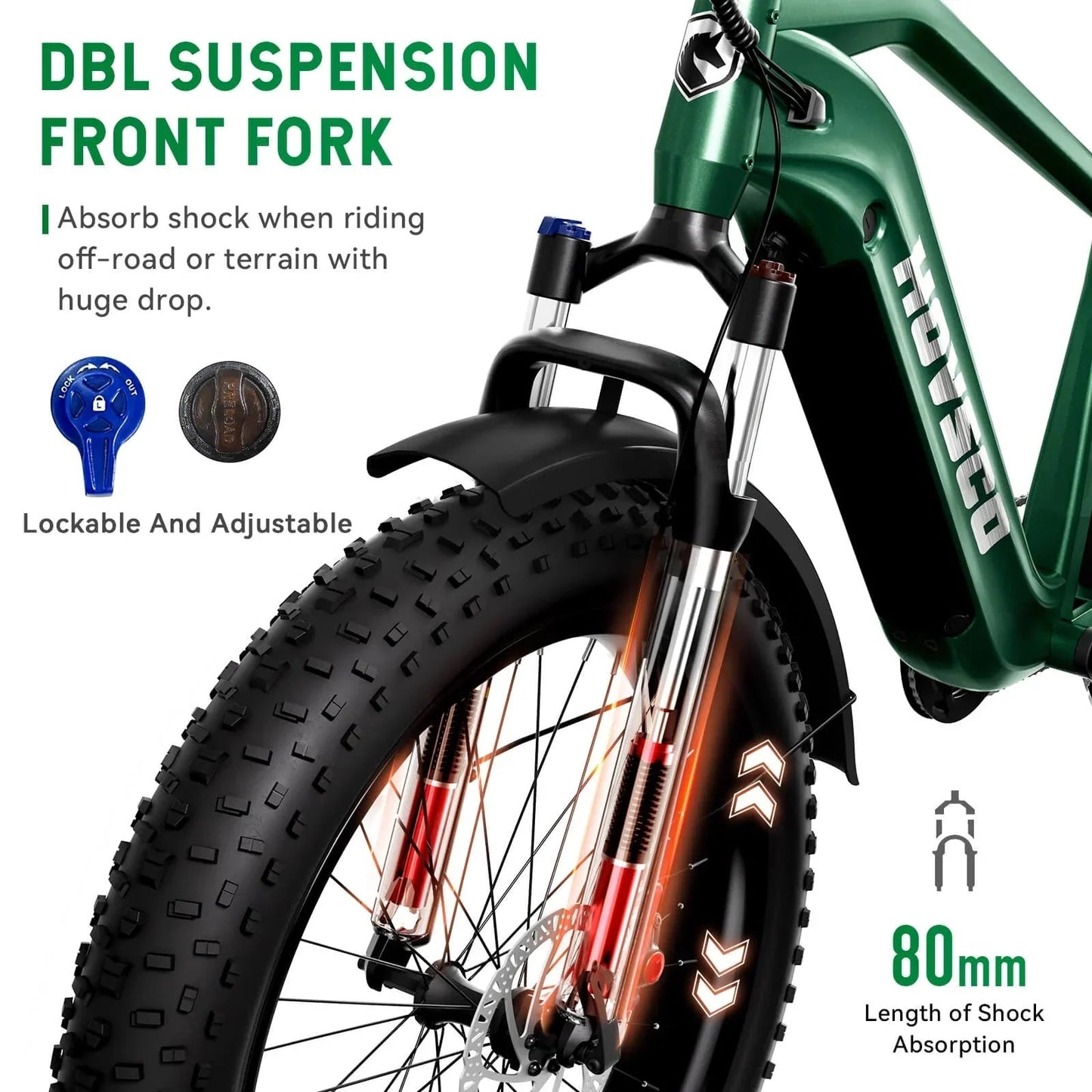HOVSCO HovAlpha 26" Fat Tire Electric Bike
