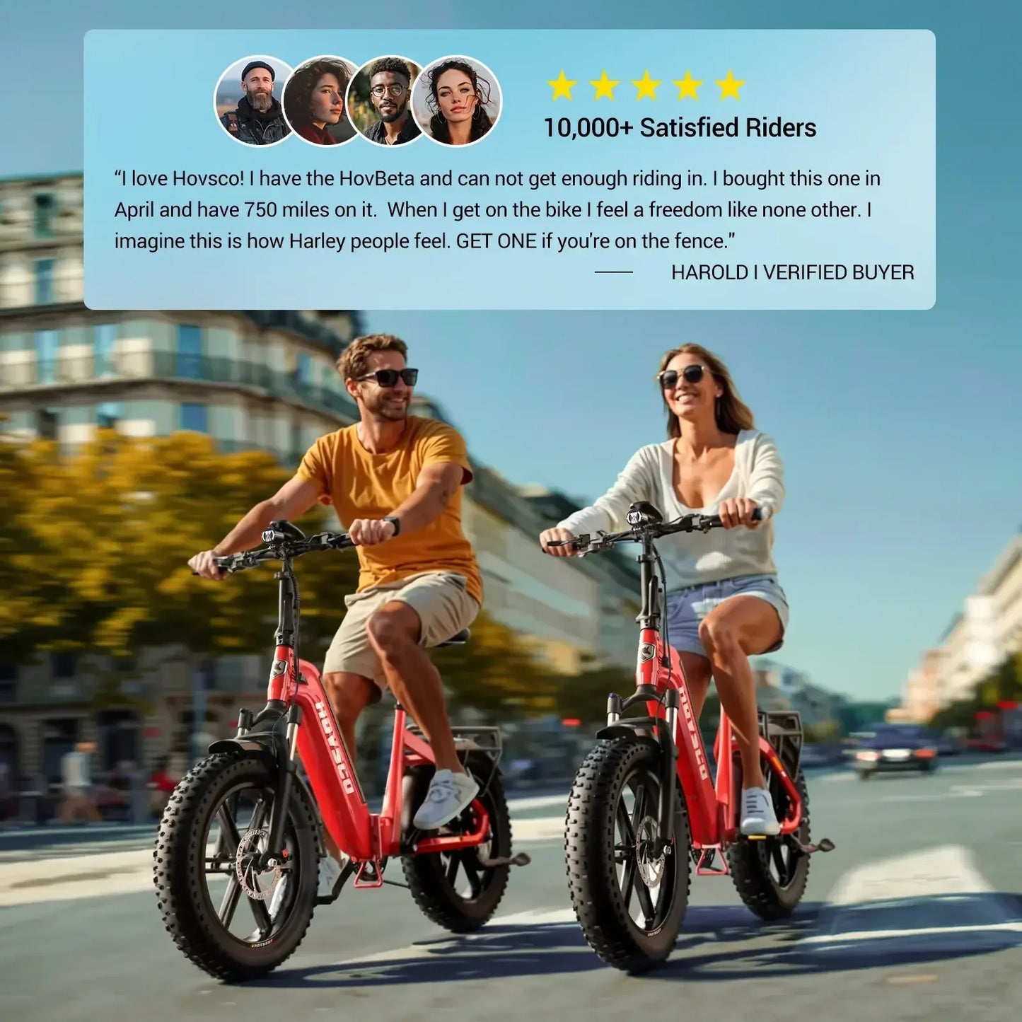 HOVSCO HovBeta 20" Foldable Fat Tire Electric Bike