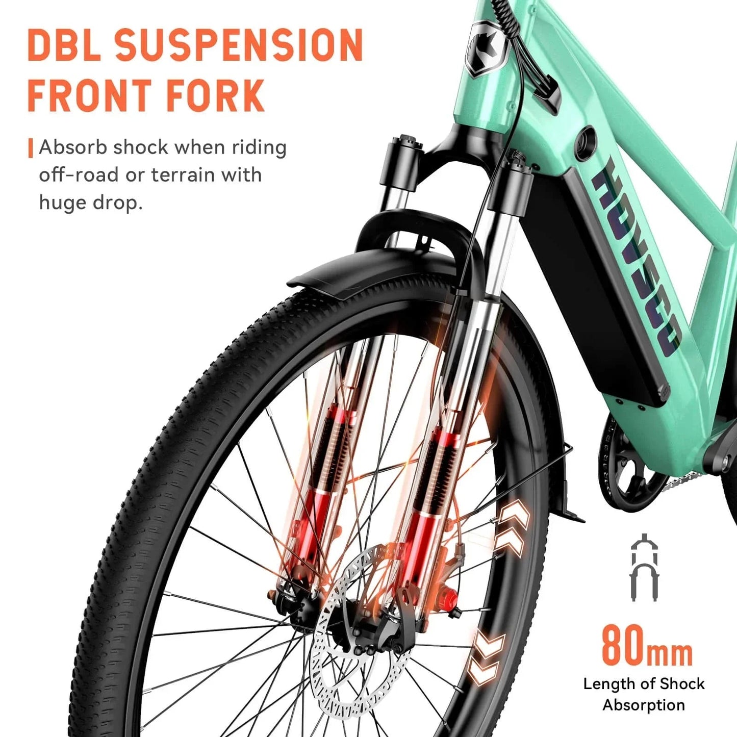HOVSCO HovCity 27.5" Step-Thru Cruiser Electric Bike For Adults
