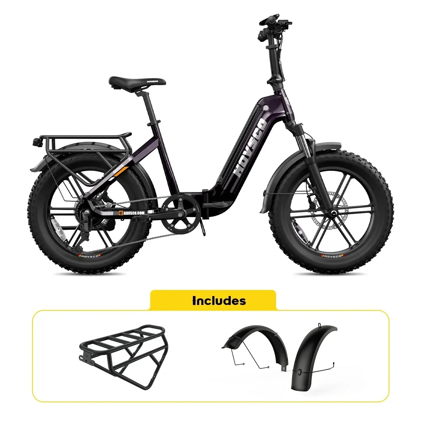 HOVSCO HovBeta 20" Foldable Fat Tire Electric Bike