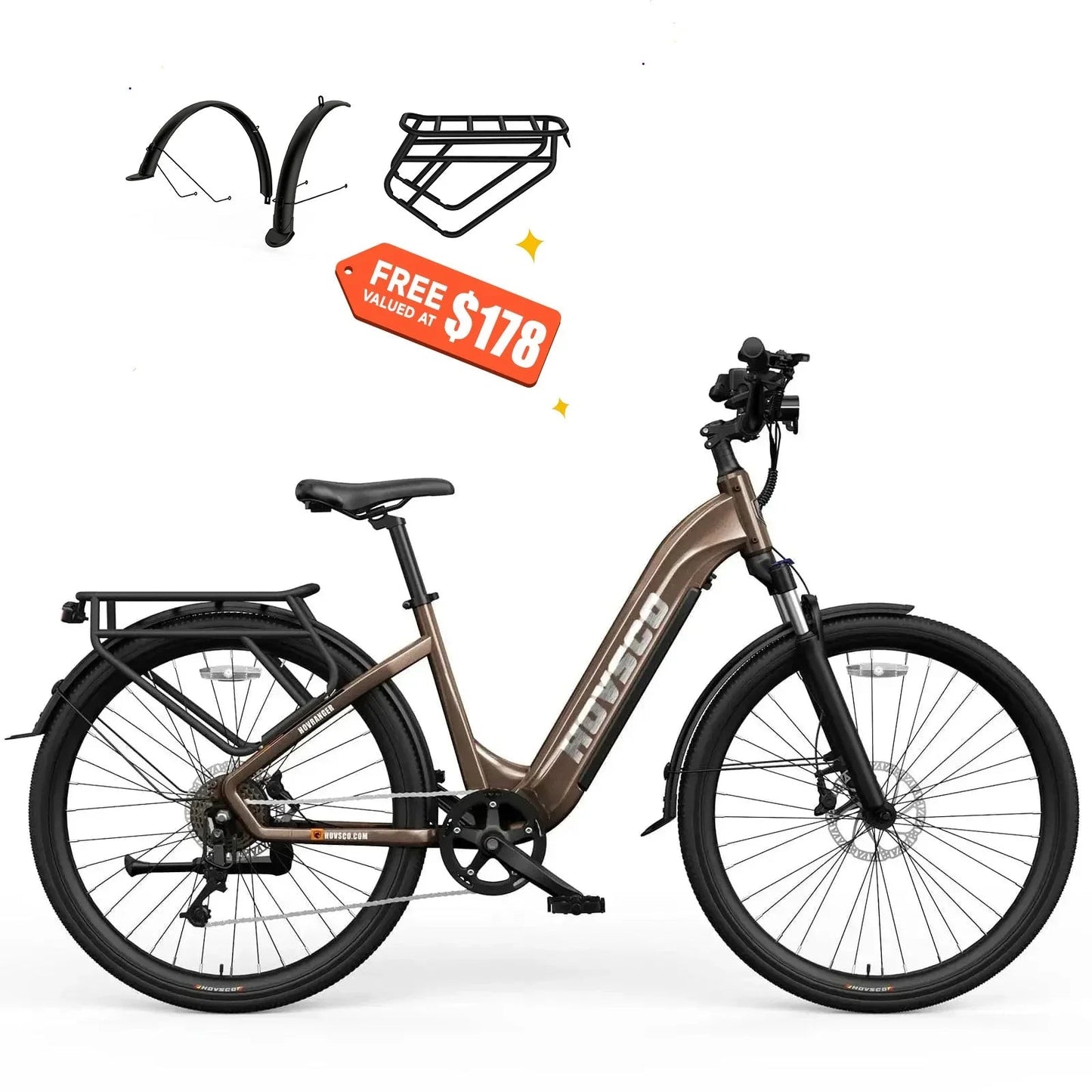 HOVSCO HovRanger 27.5" Step-Thru Commuter Bike
