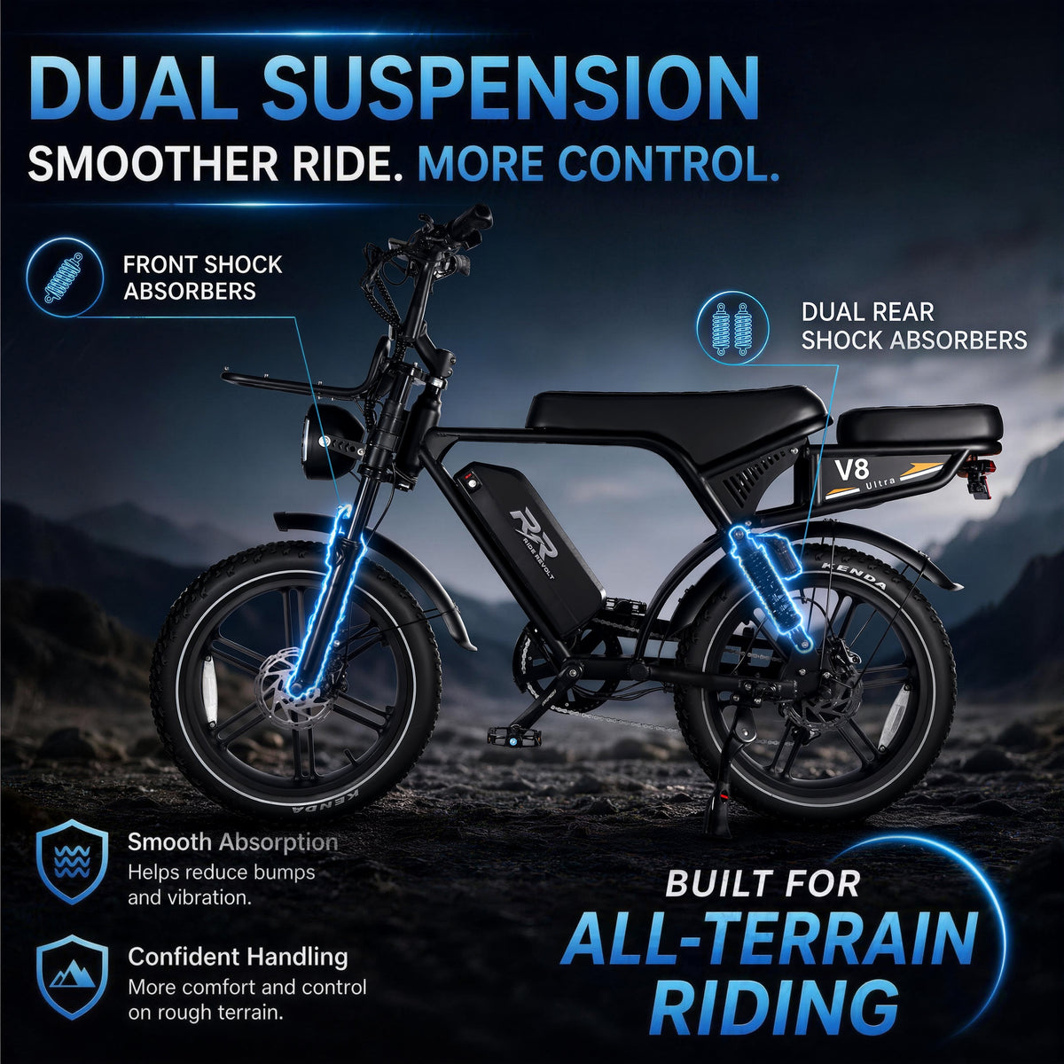 Ride Revolt V8 ULTRA dual-suspension electric bike - photo 7