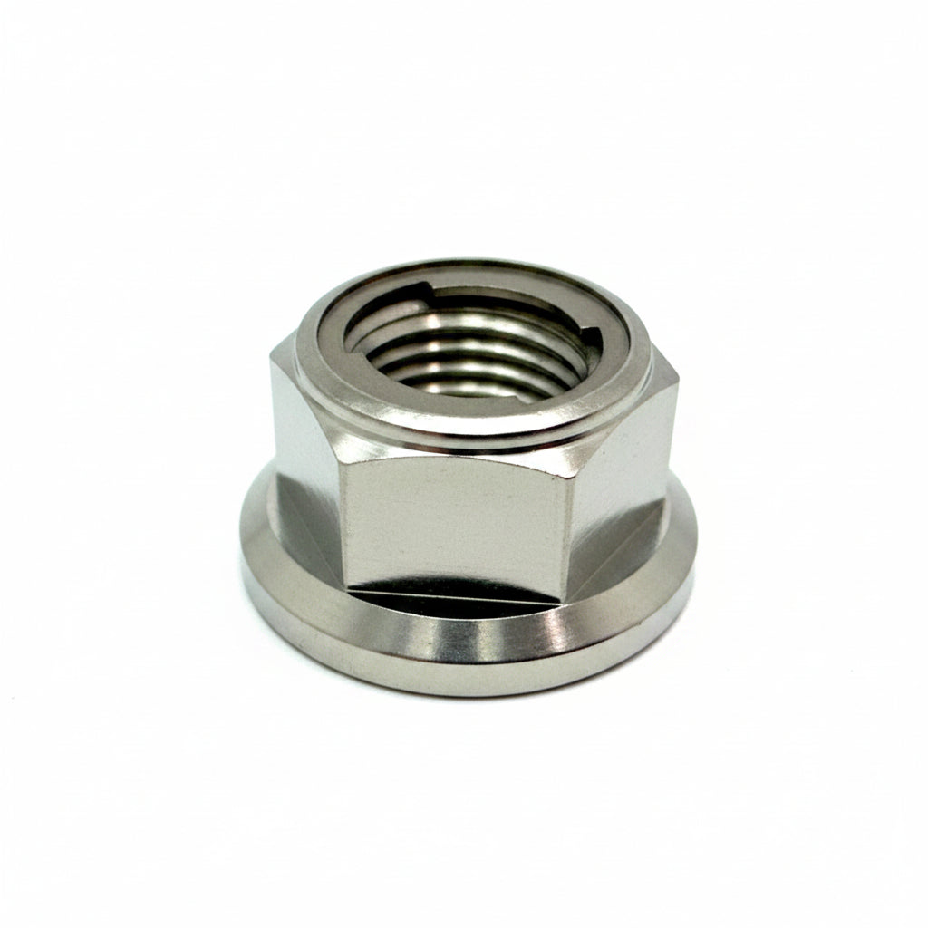 M14x1.5mm Titanium Locking Flange Nut | DIN 6923 Grade 5 6AL-4V