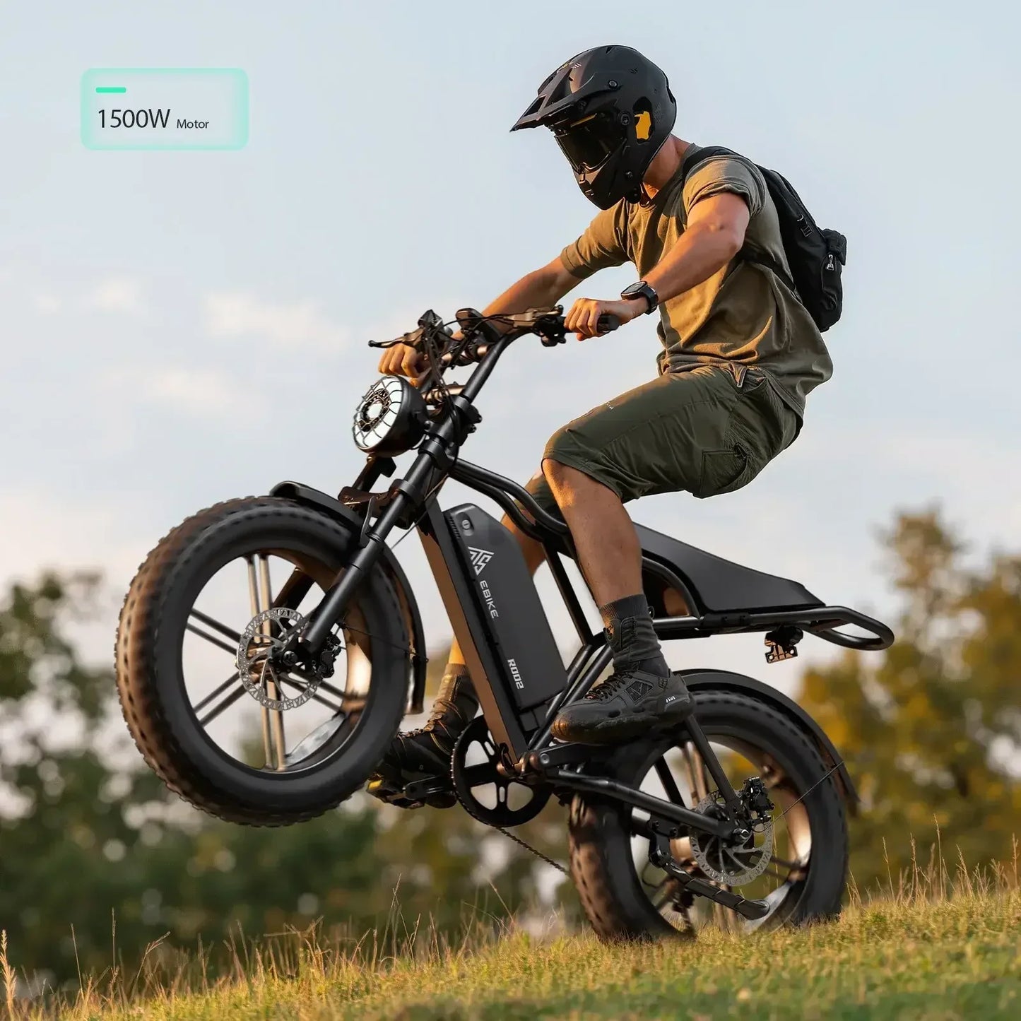 TST R002 20'' 1500W Full Suspension Moped-style Electric Bike
