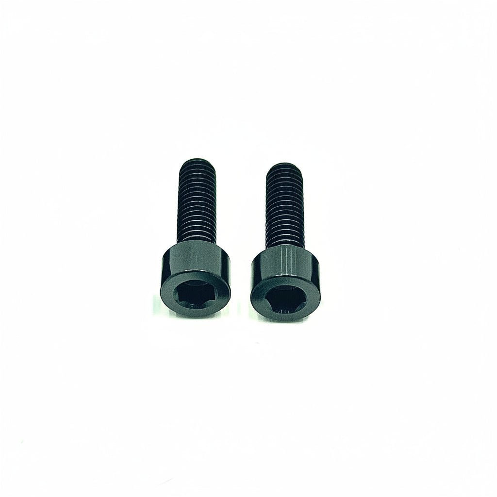 Titanium Prickly Motor Cover bolts black