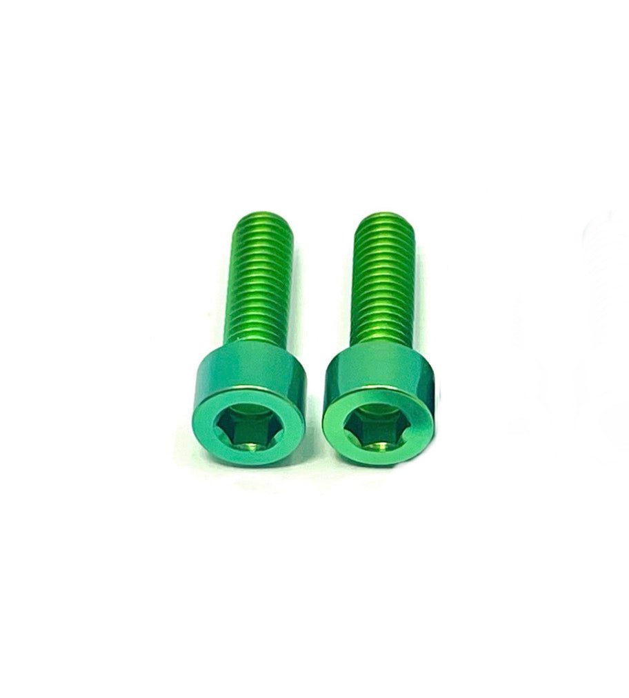 Titanium Prickly Motor Cover bolts green