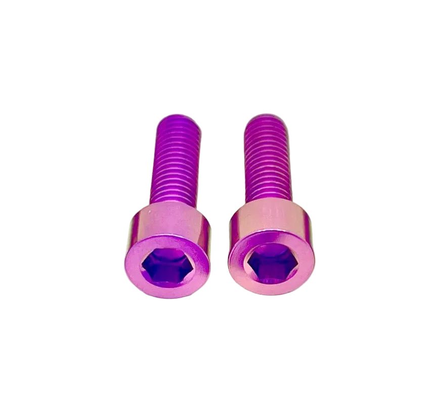 Titanium Prickly Motor Cover bolts Purple