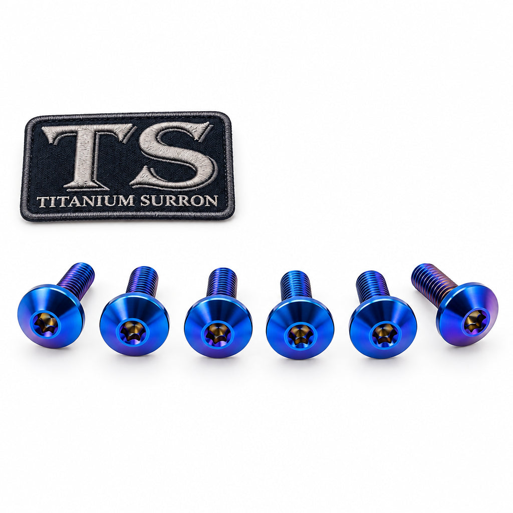 Titanium Front Rotor Bolts Altis Sigma and Boost Spacer Burnt Blue