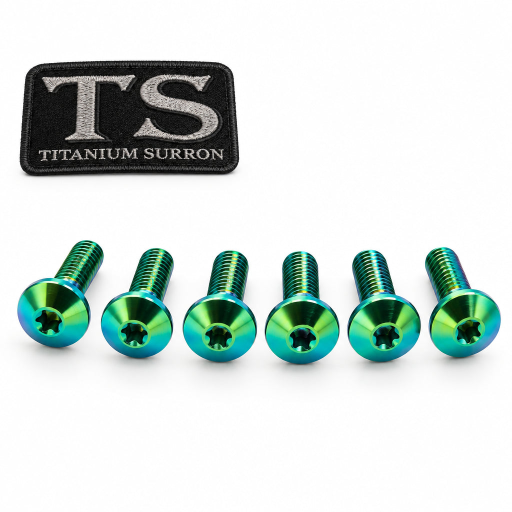 Titanium Front Rotor Bolts Altis Sigma and Boost Spacer Green